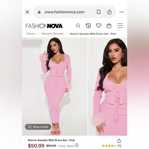 Fashion Nova Dress and cardigan